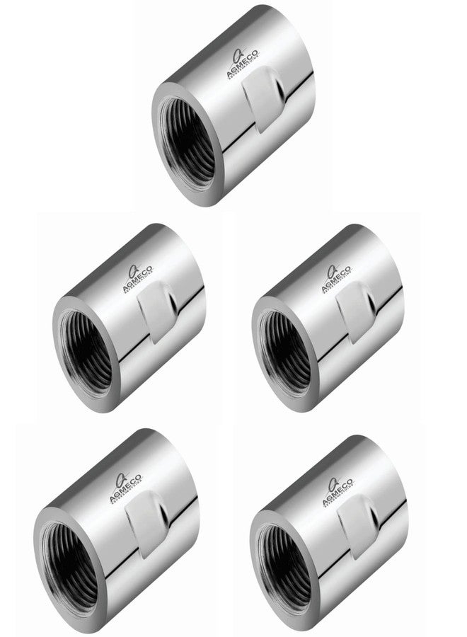 AGMECO Brass Socket (Pack of 5) | Heavy-Duty Solid Brass Pipe Fitting | Durable, Rust-Resistant Connector for Reliable Plumbing Installations (Pack Of 5) - Image 1